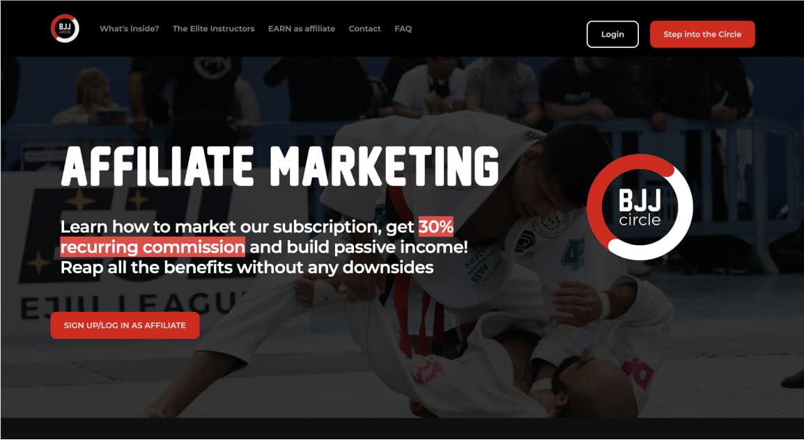 BJJ Circle website by Weblyfe