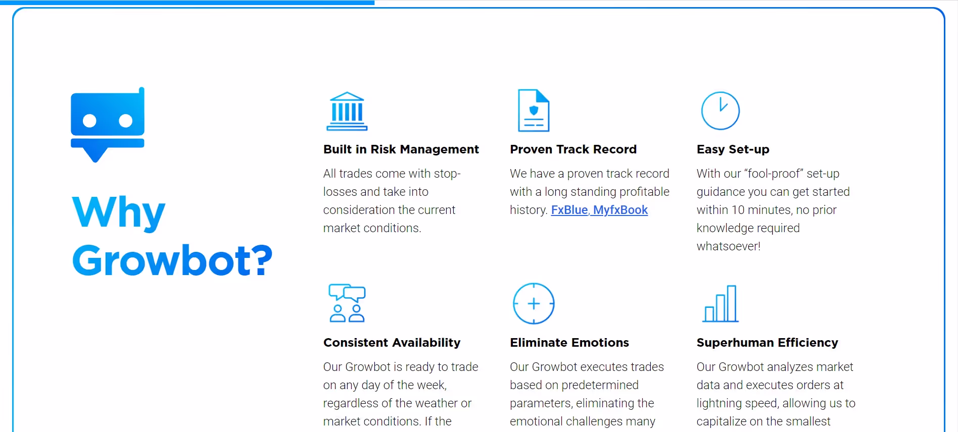 Grow Bot Trading website by Weblyfe