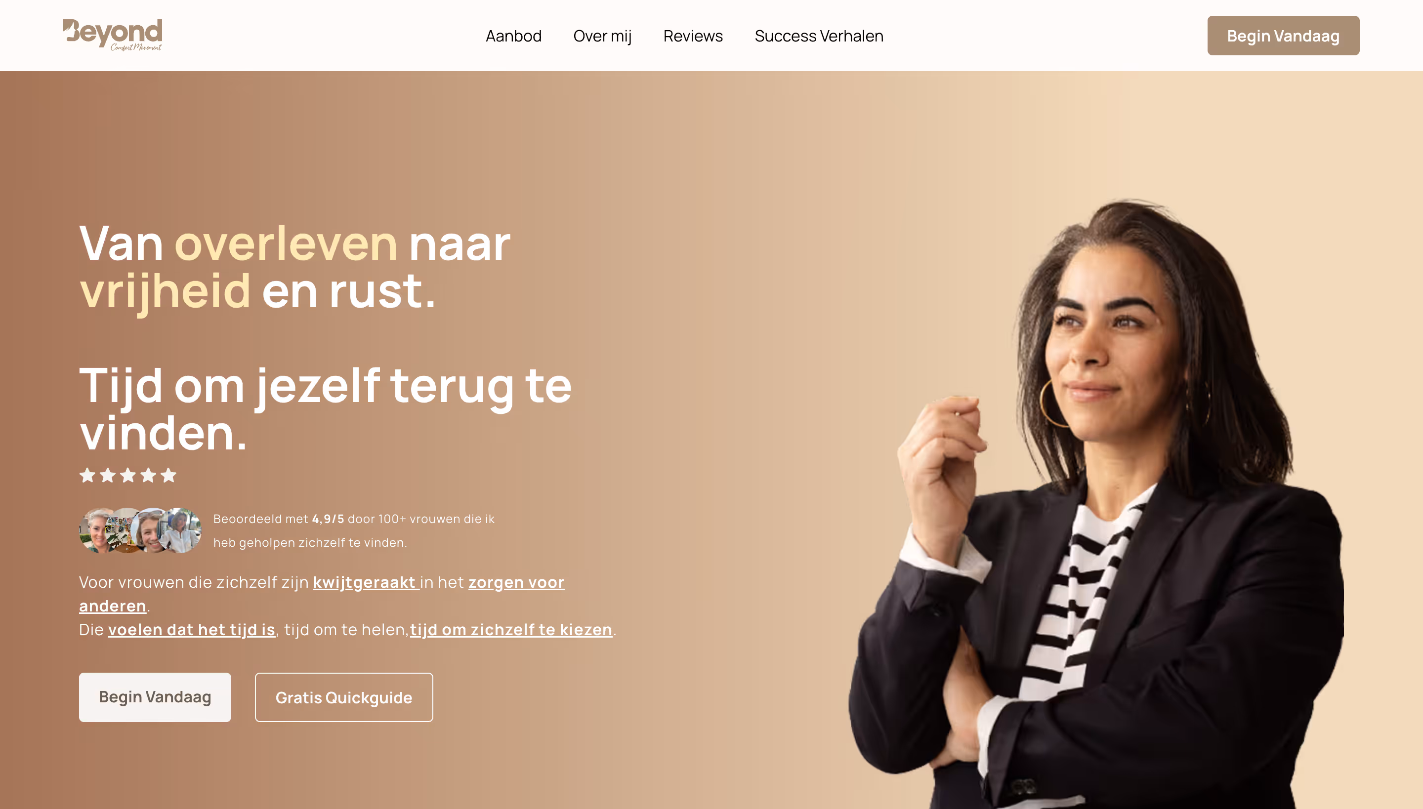 Beyond Comfort Movement website by Weblyfe