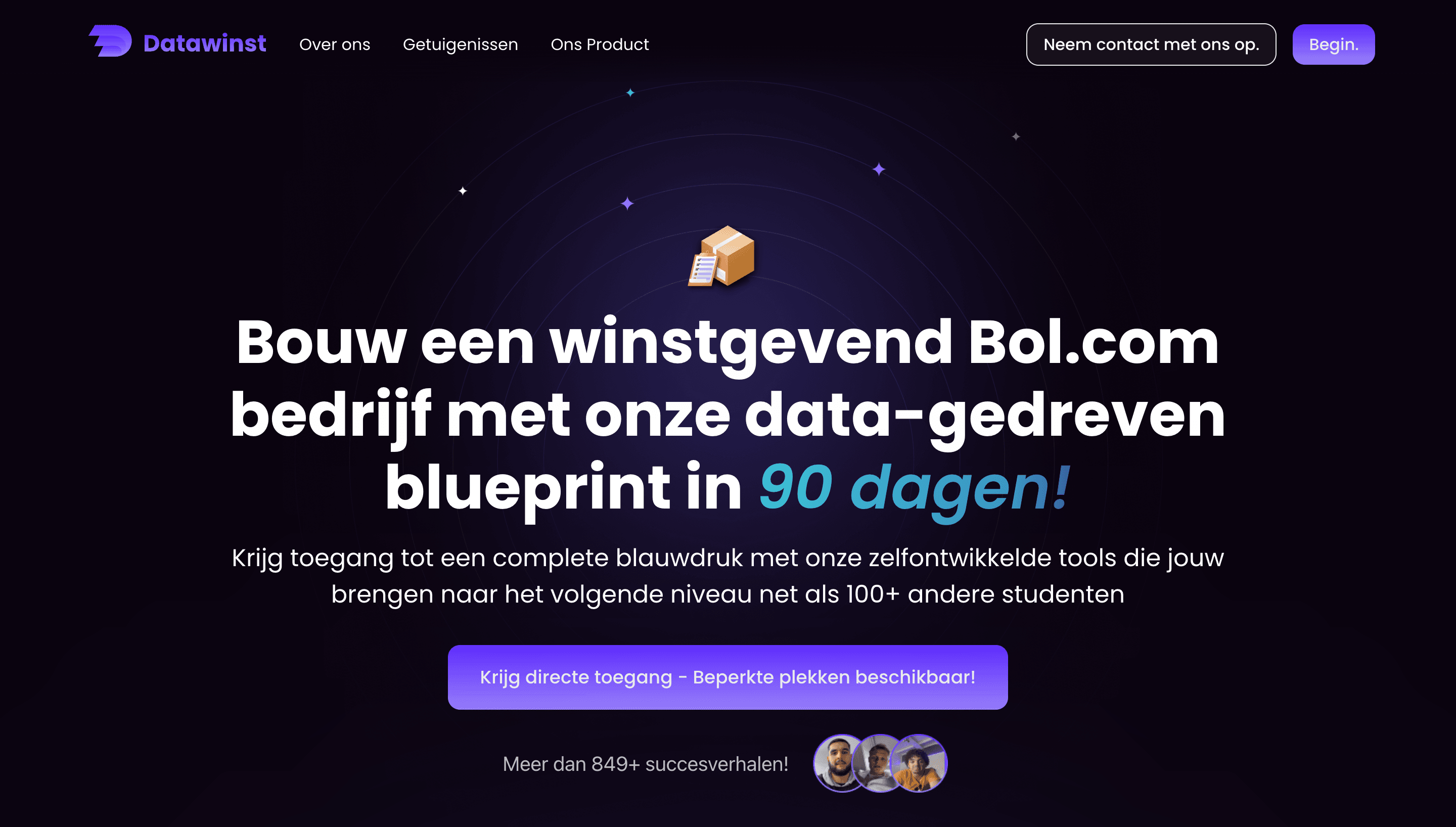 Datawinst website by Weblyfe
