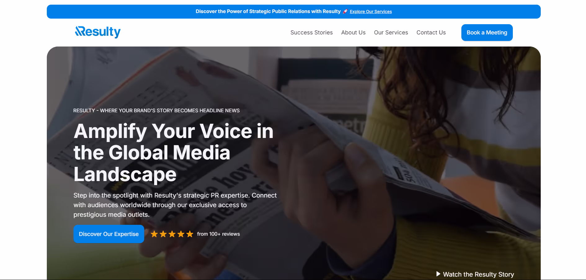 Resulty website by Weblyfe