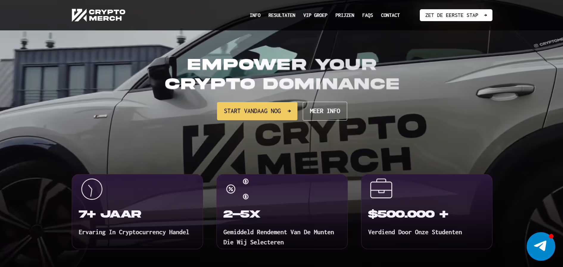 CryptoMerch website by Weblyfe