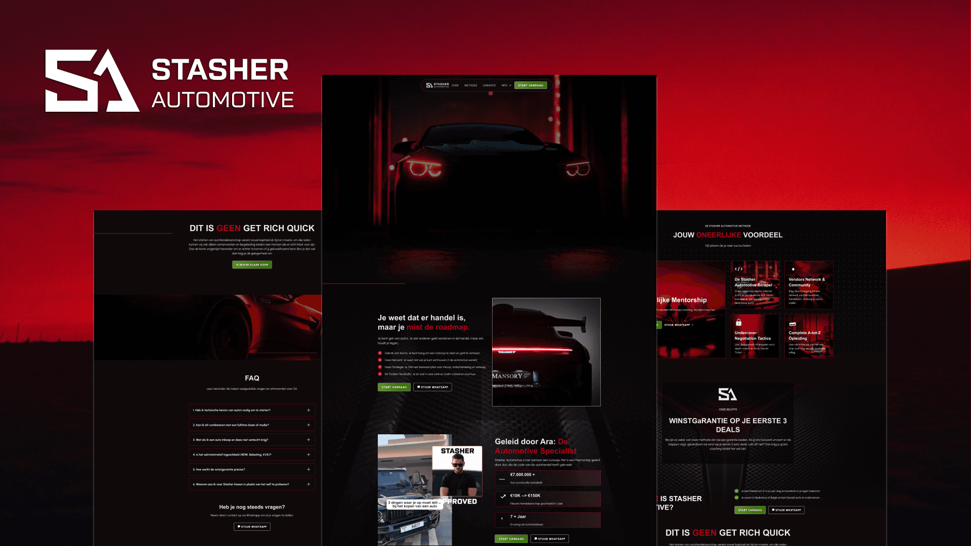 Stasher Automotive website by Weblyfe