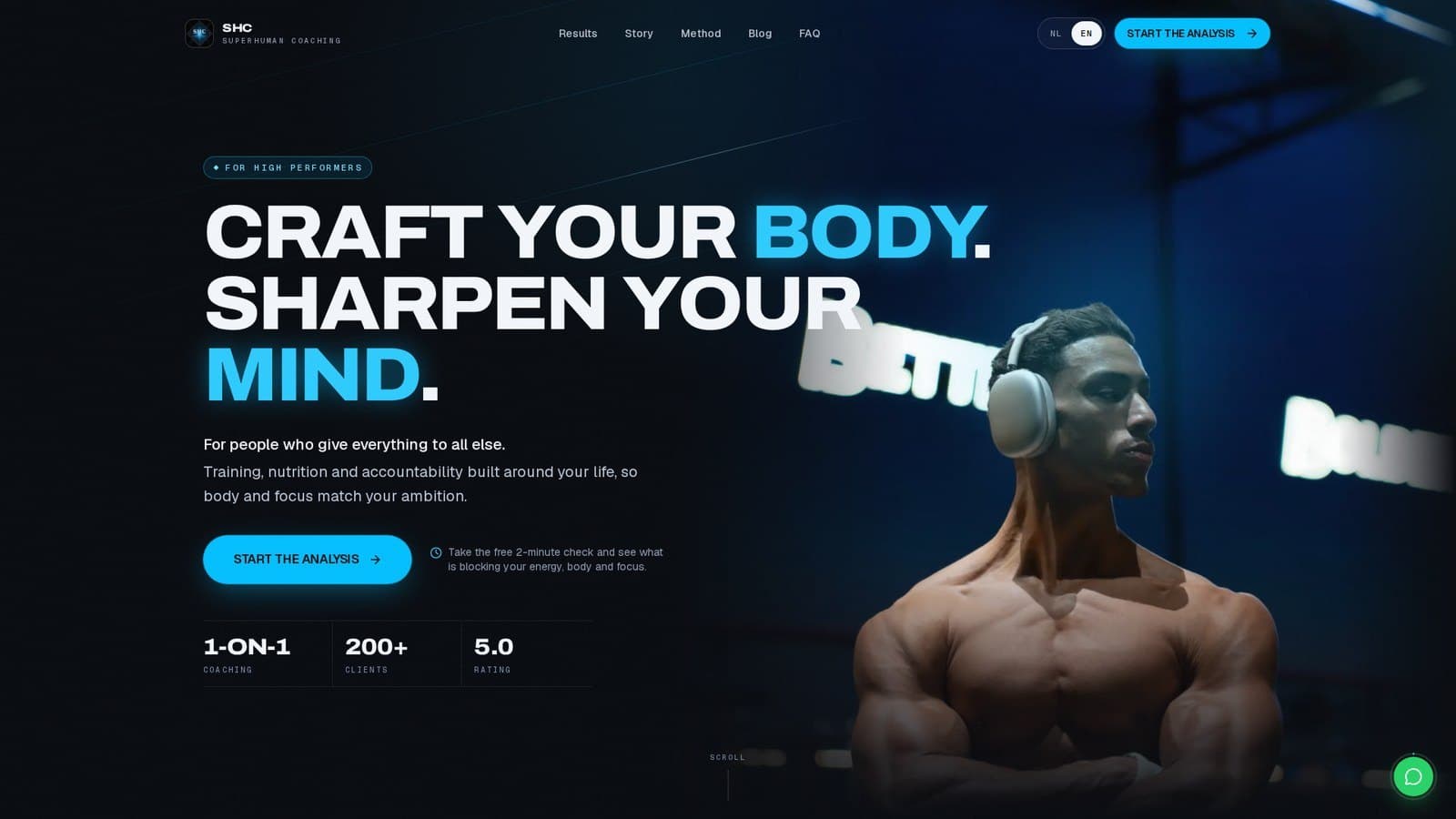 SHC Superhuman Coaching website by Weblyfe